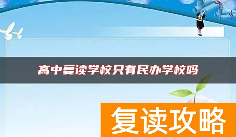 高中复读学校只有民办学校吗